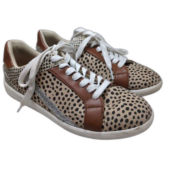 Torrid Womens Animal Print Sneakers Size 11W Cheetah Shoes Grunge Neutral - Picture 1 of 9